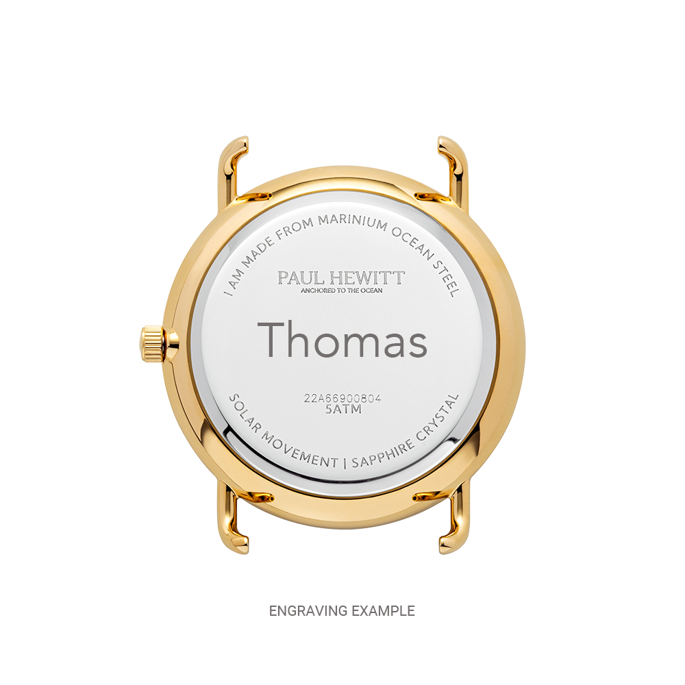 Sailor 39 mm Uhr Gold Blau