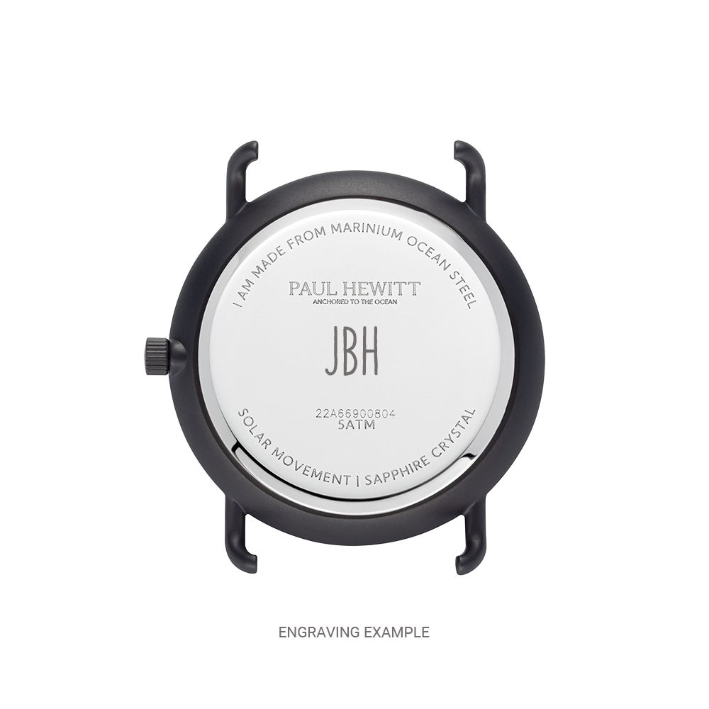 Sailor 39 mm Uhr Schwarz Weiß