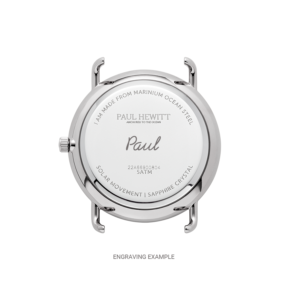 Sailor 39 mm Uhr Silber Blau