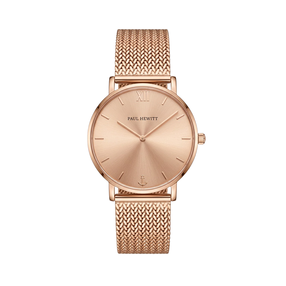 Sailor Uhr White Sand Roségold Woven Mesh