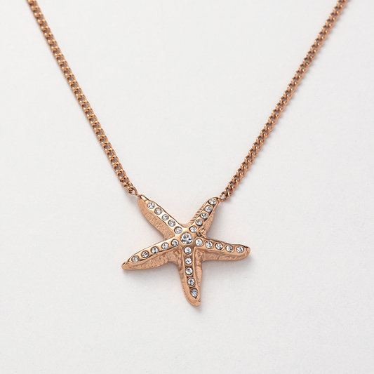 Sea Star Necklace Rose Gold
