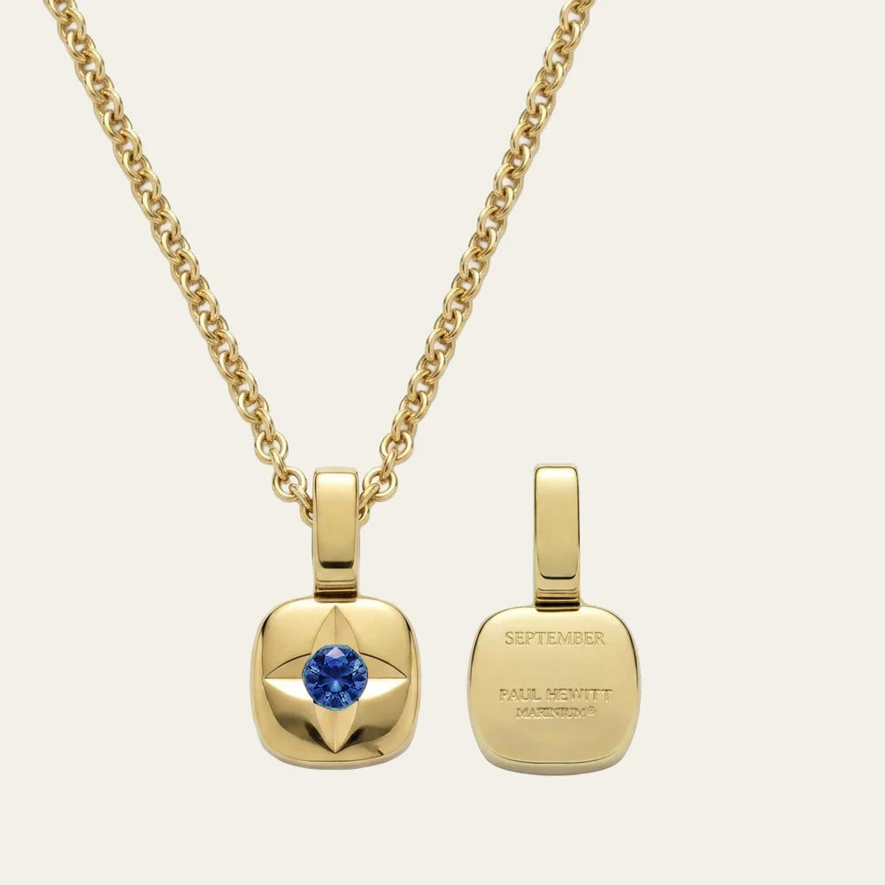 Birthstone September Halskette Gold