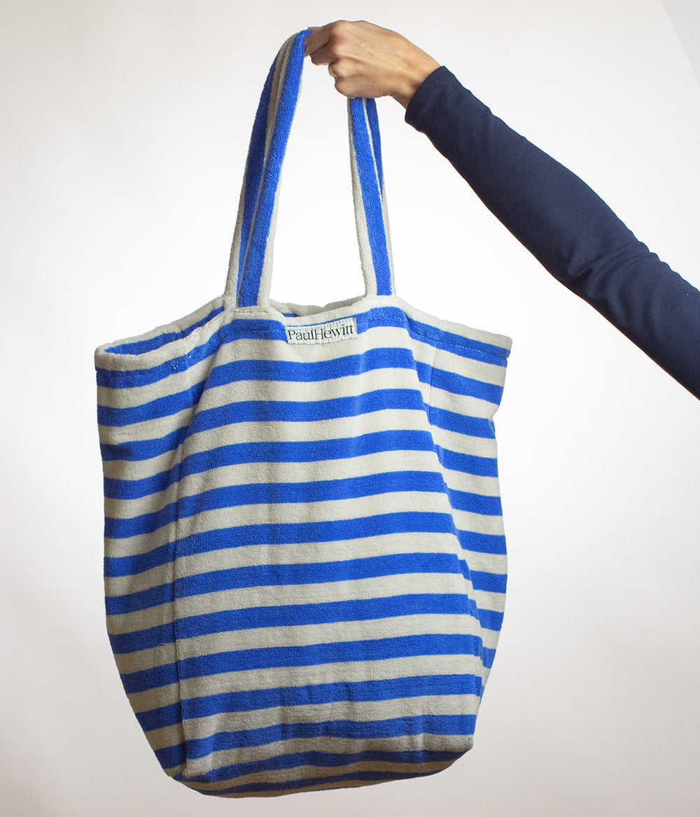 The shopping bag Breeze White & Marinium Blue