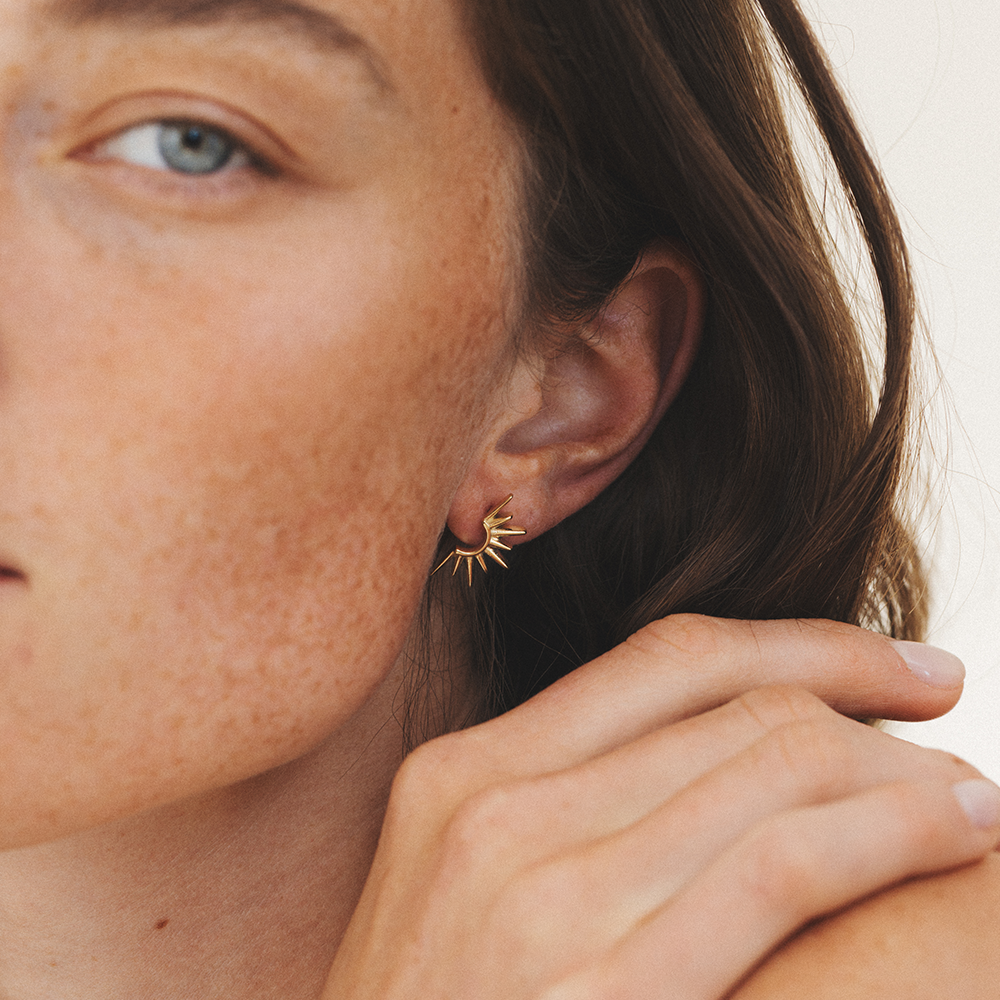 Aurora Halo Ohrring Gold