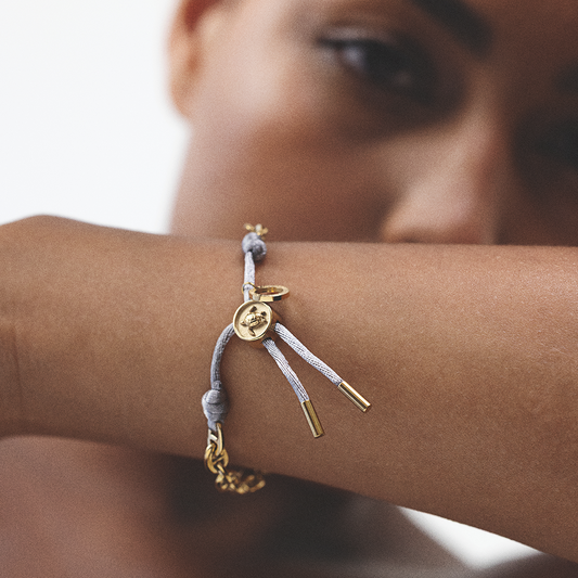 Turtle Anchor Chain Bracelet Or Gris