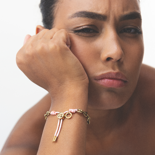 Turtle Anchor Chain Bracelet Or Rose