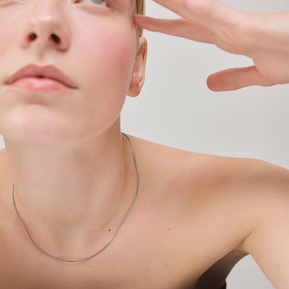 Venetian Box Necklace Silver