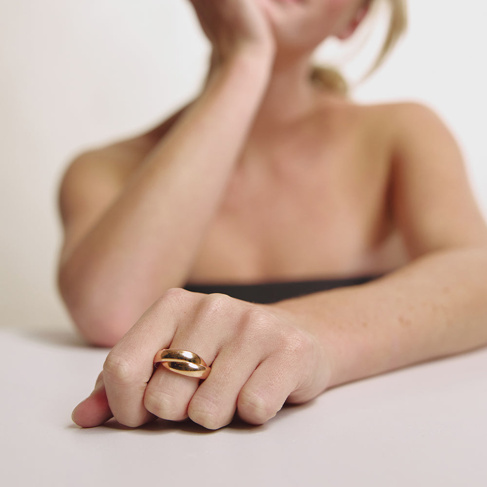 Waves Duo Ring Roségold
