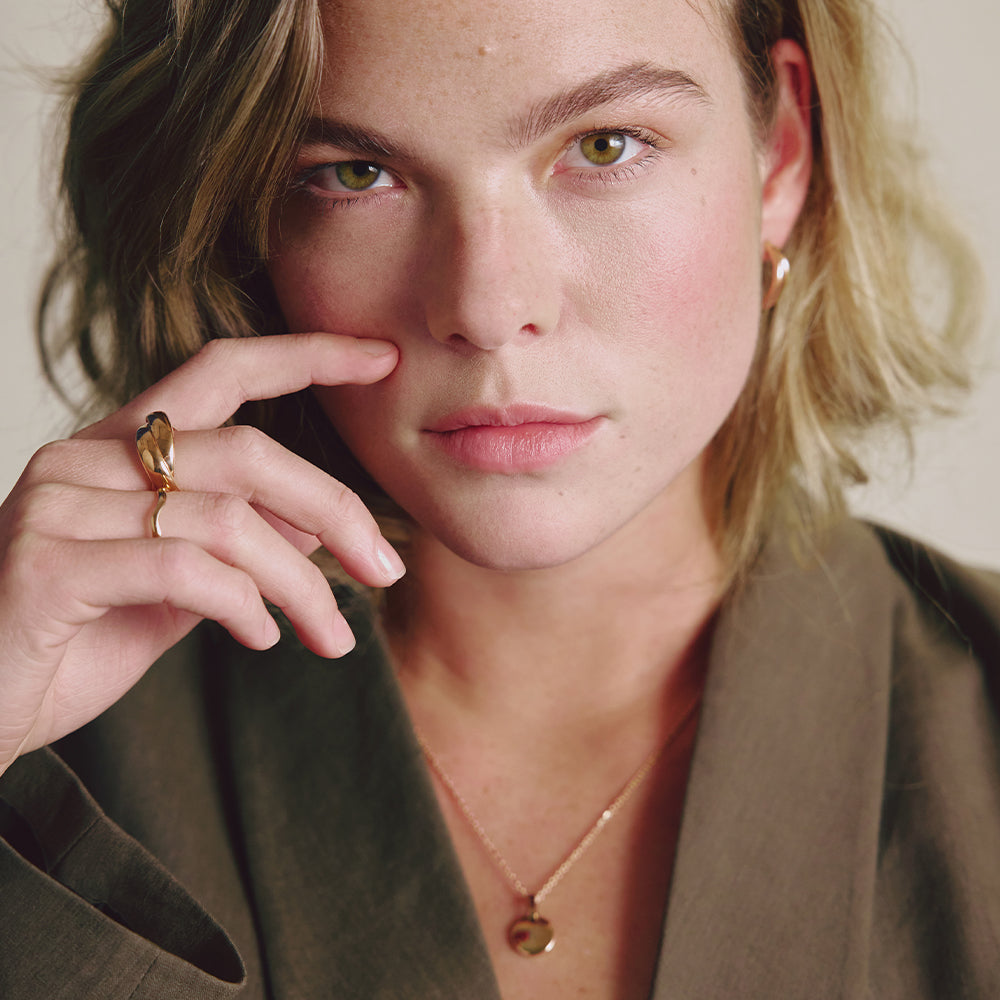 Waves Duo Ring Rose Gold