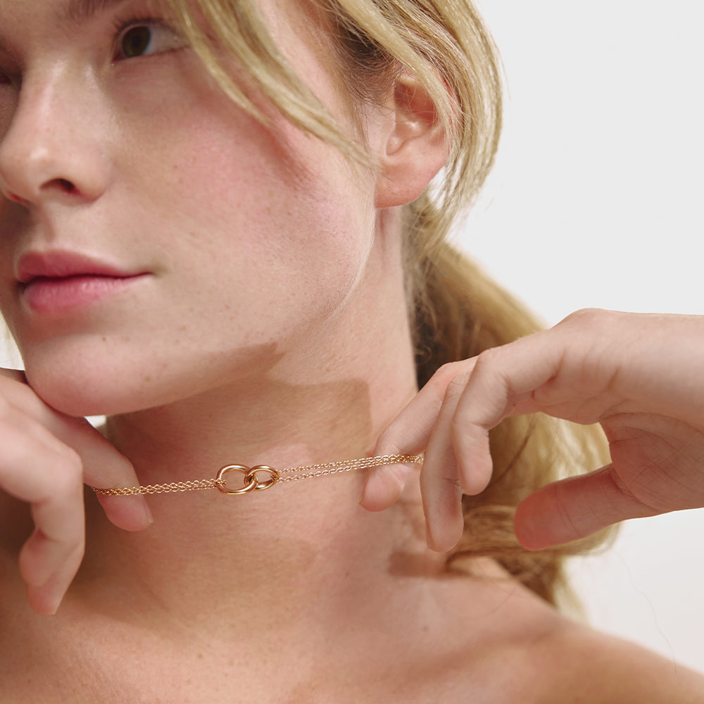 Waves Necklace Rose gold