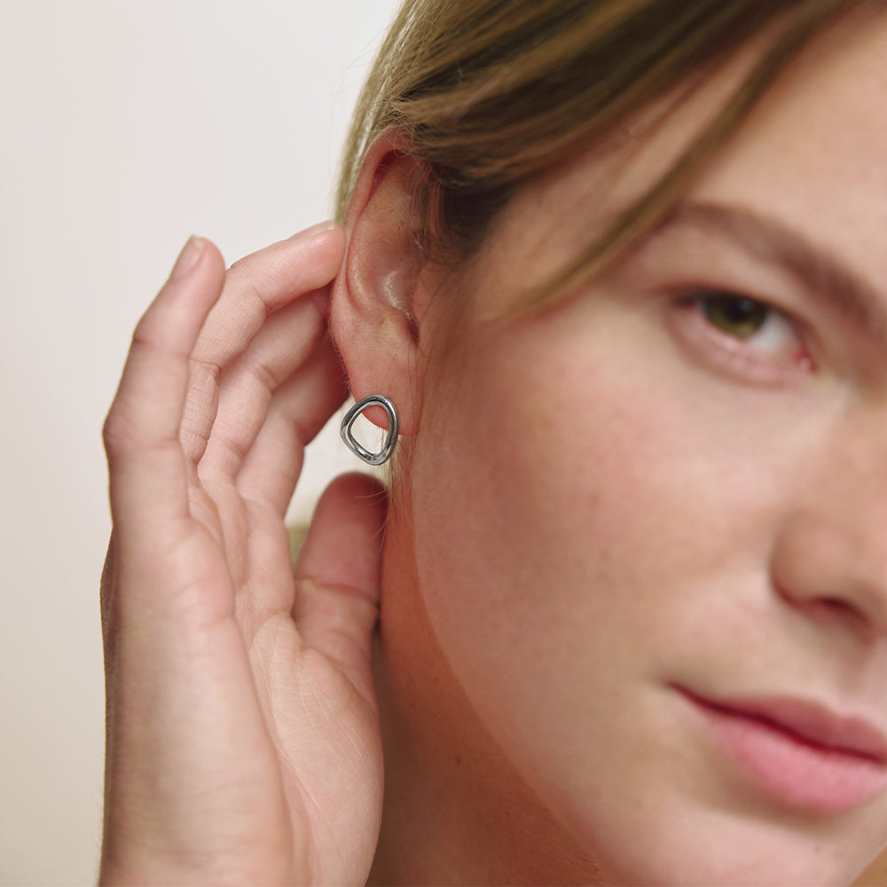 Waves Mono Earring Silver