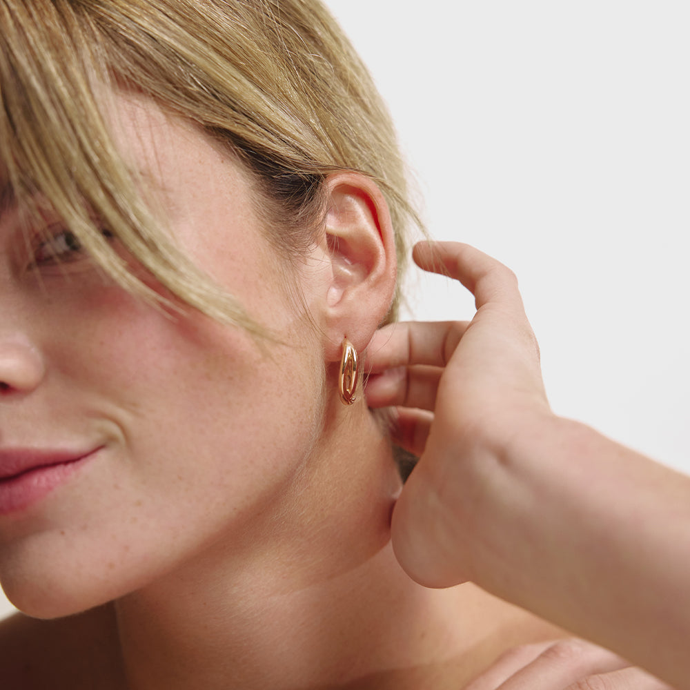 Waves Earring Rose Gold