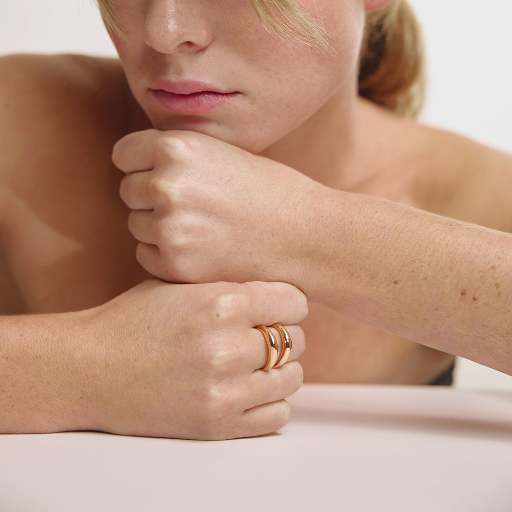 Waves Ring Roségold