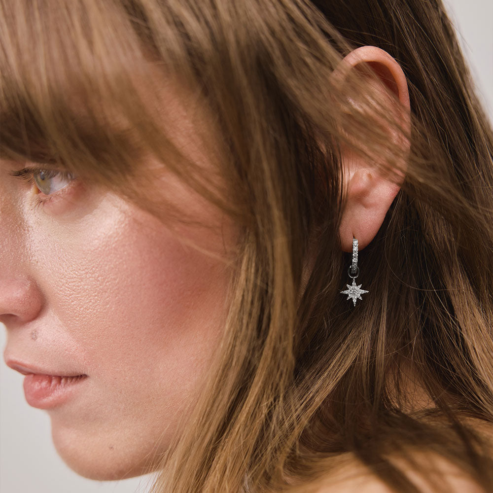 Windrose Hoops Silber