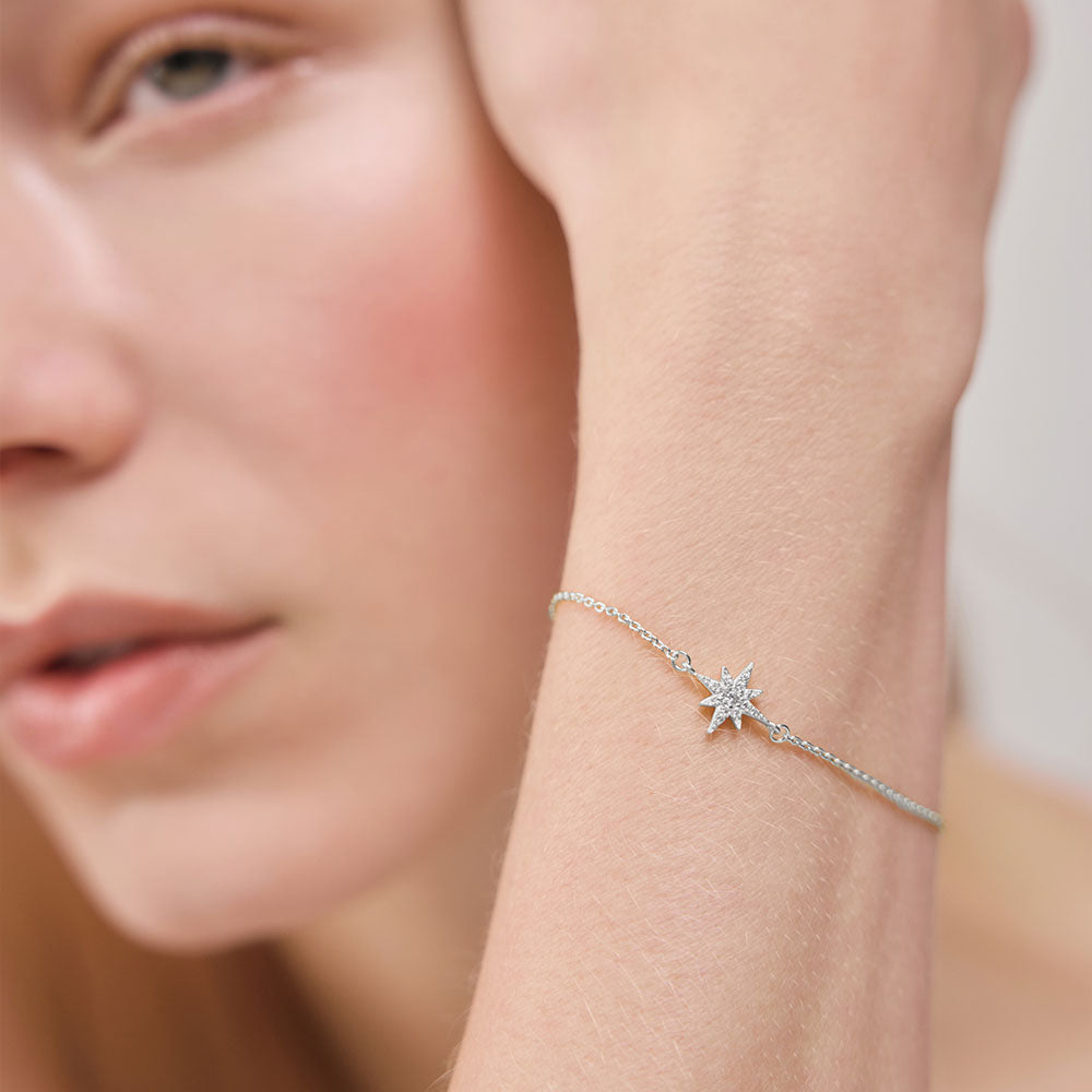 Windrose Mono Armkette Silber