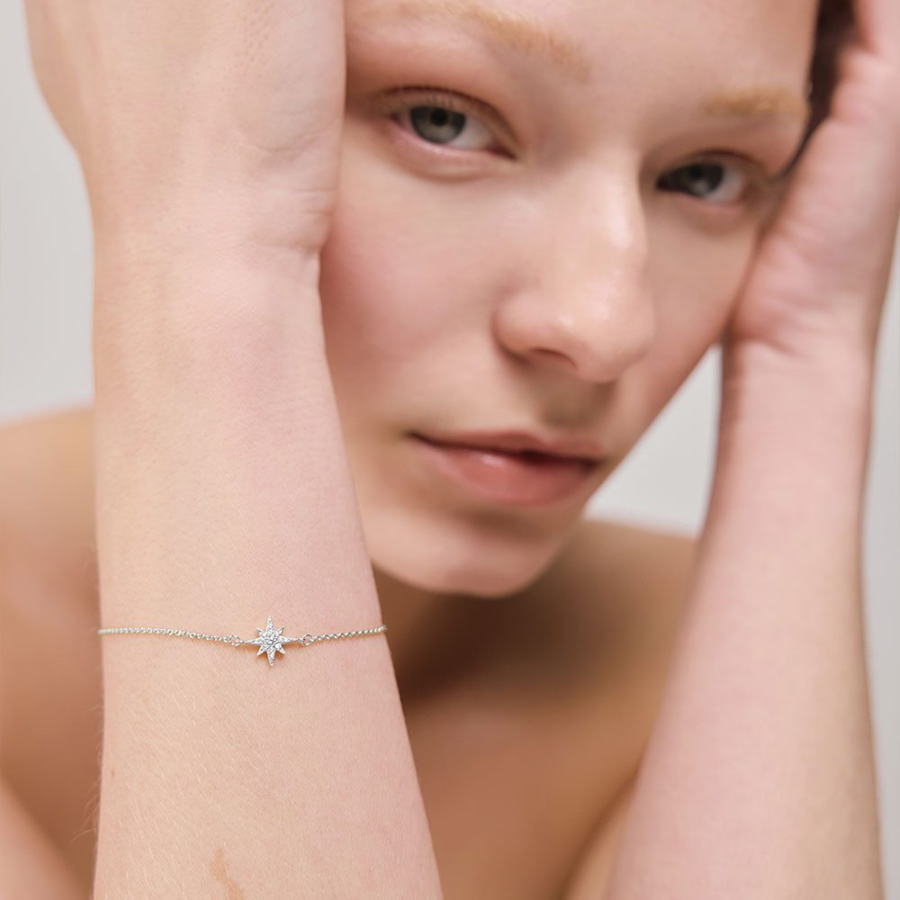 Windrose Mono Armkette Silber