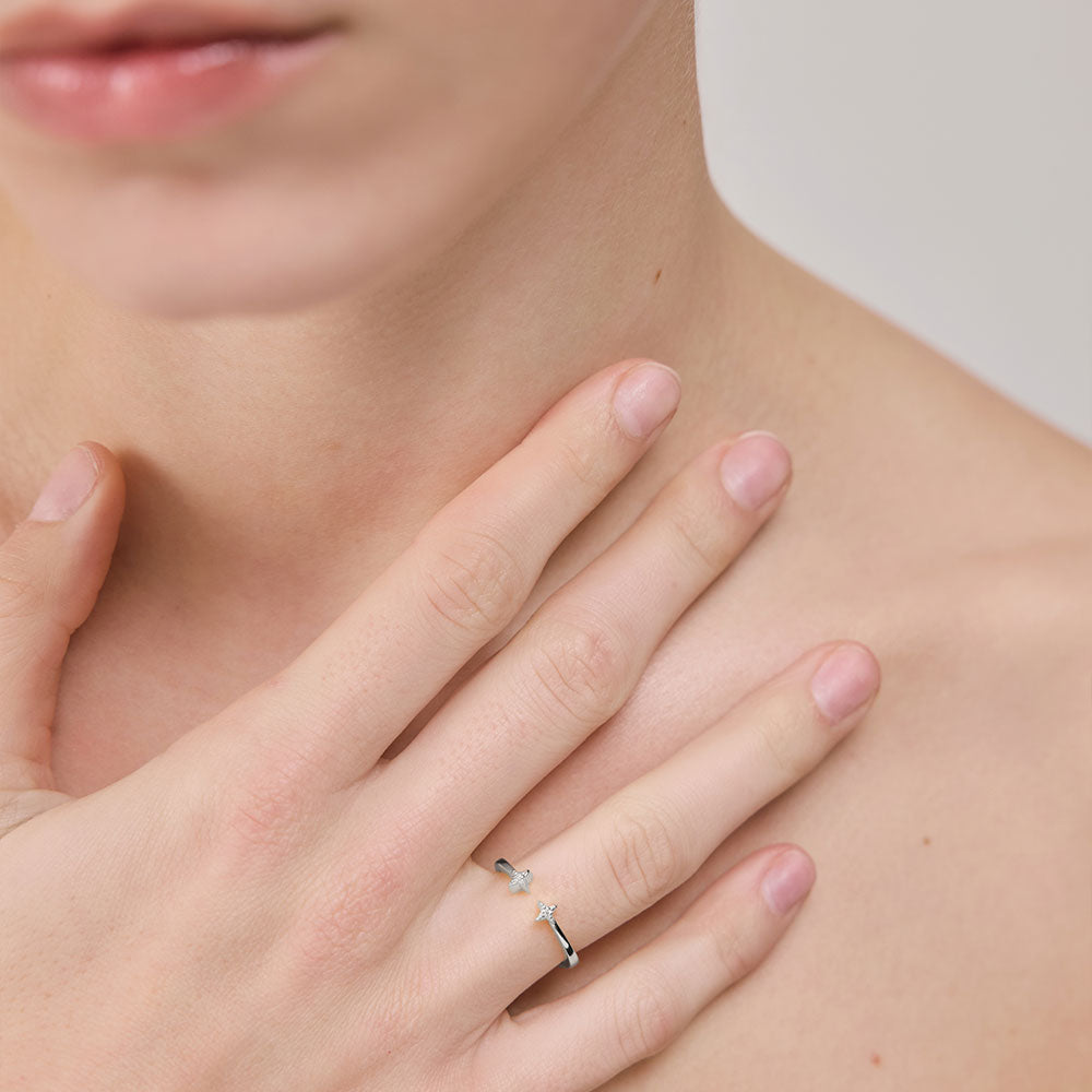 Windrose Open Stars​ Ring Silver