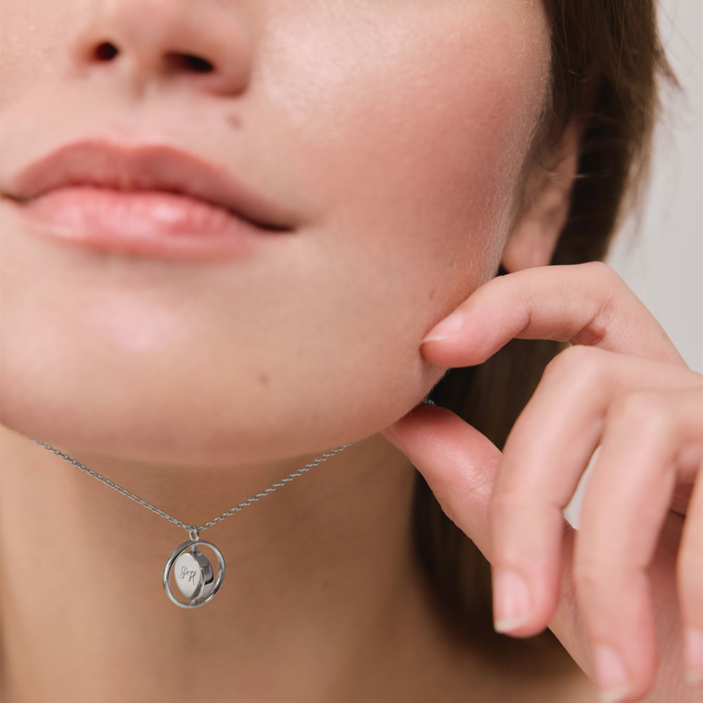 Windrose Twister Halskette Silber