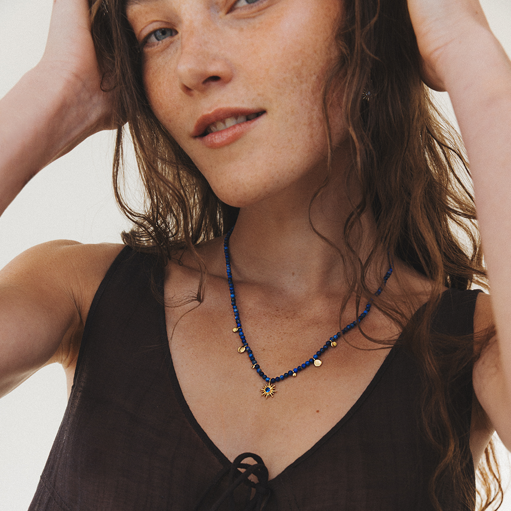 Aurora Azure Halskette Gold