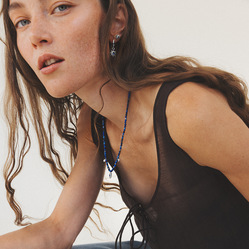 Aurora Azure Halskette Silber