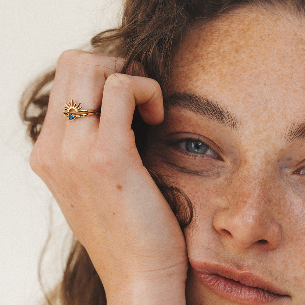 Aurora Solar Duet Ring Gold