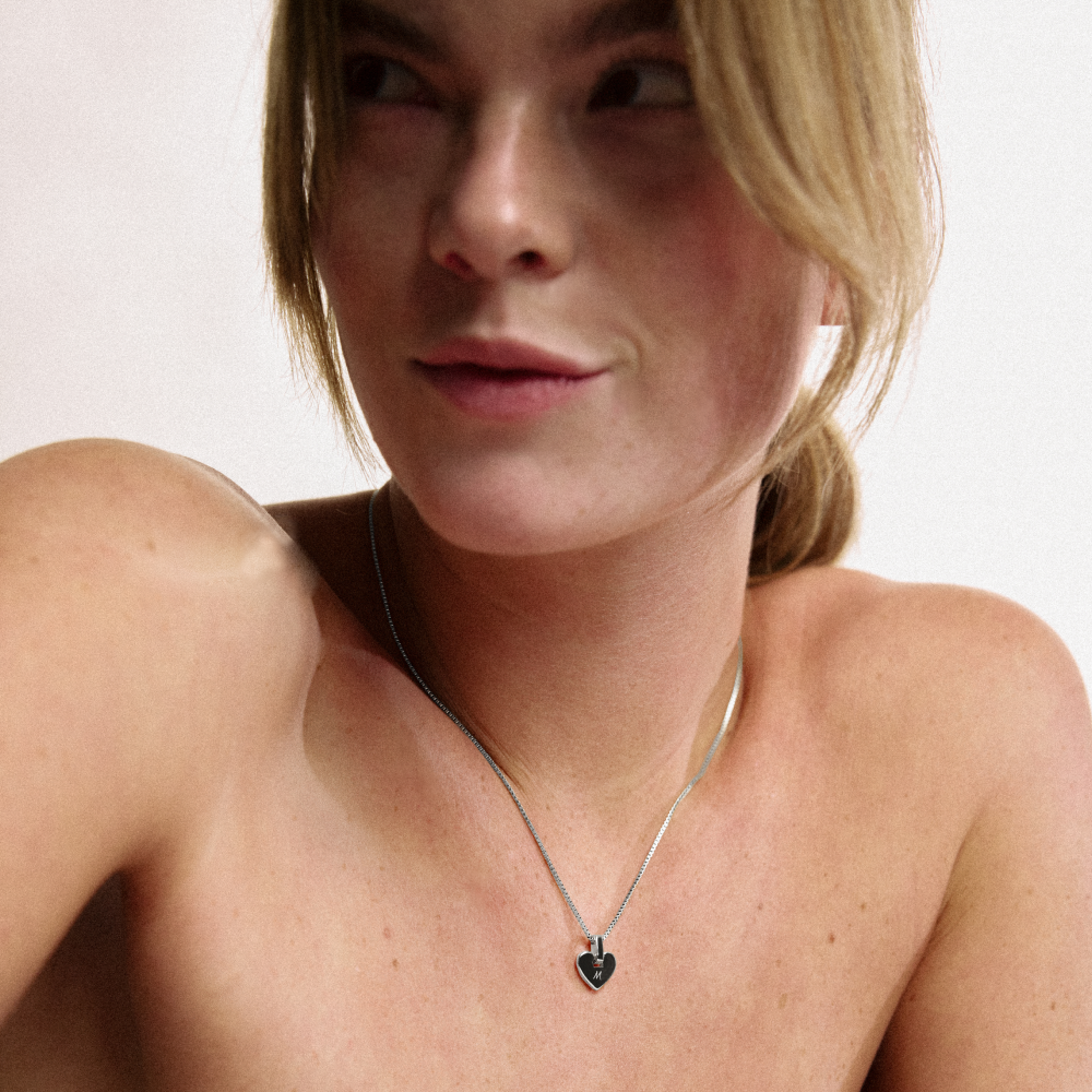 Engravable Heart Pendant Silber