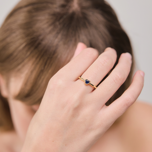 Heart of the Sea Mono Ring Gold