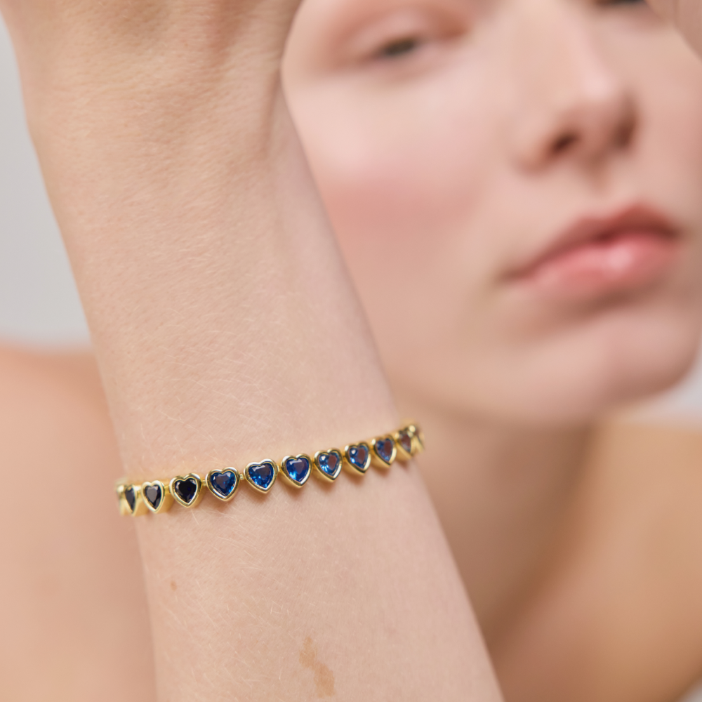 Heart of the Sea Rainbow Armkette Gold