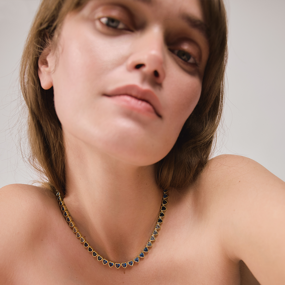 Heart of the Sea Rainbow Necklace Gold