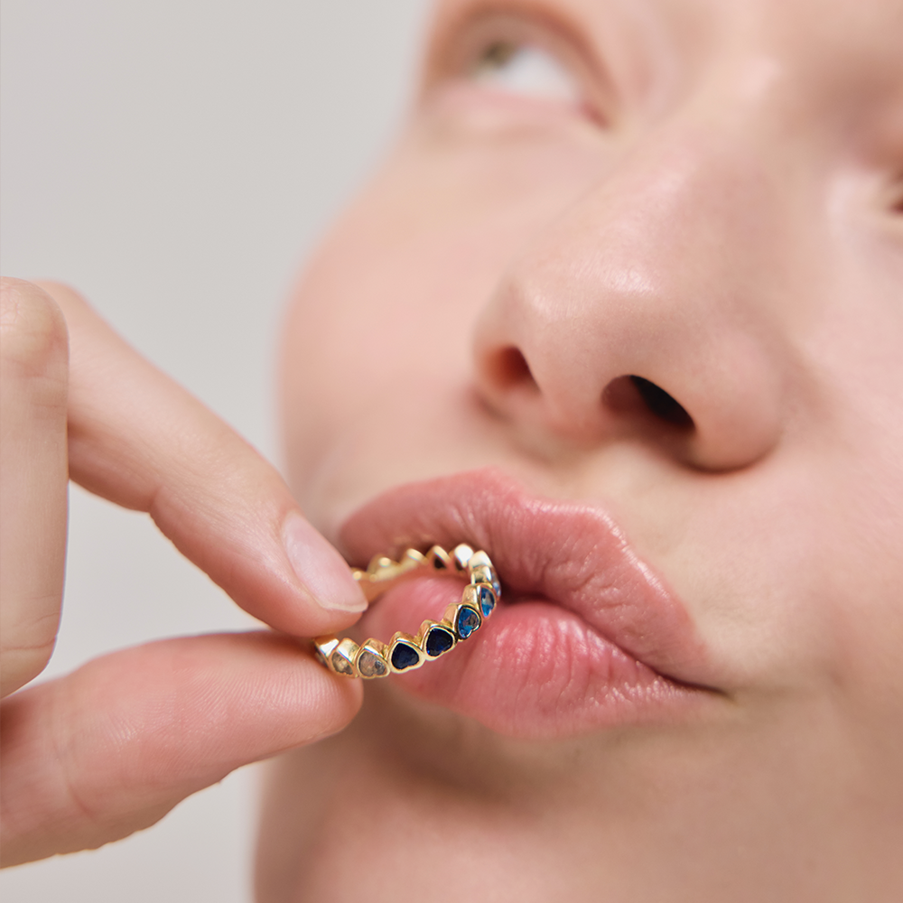 Heart of the Sea Rainbow Ring Gold