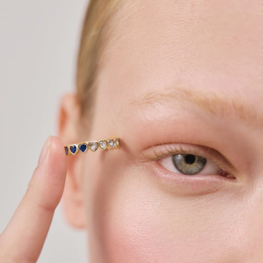 Heart of the Sea Rainbow Ring Gold