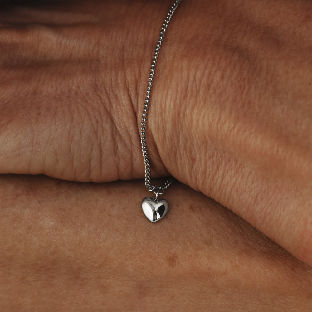 Ocean Heart Armkette Silber