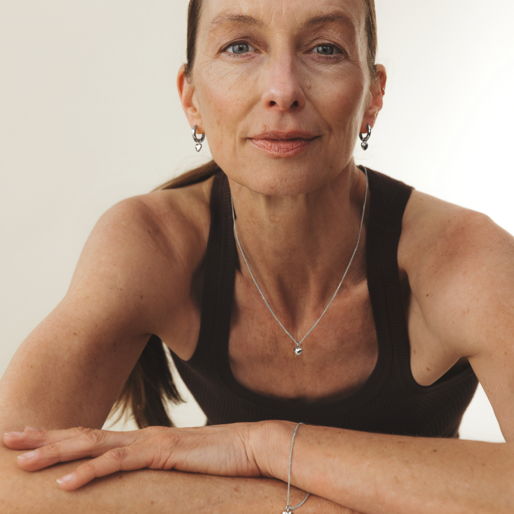 Ocean Heart Halskette Silber