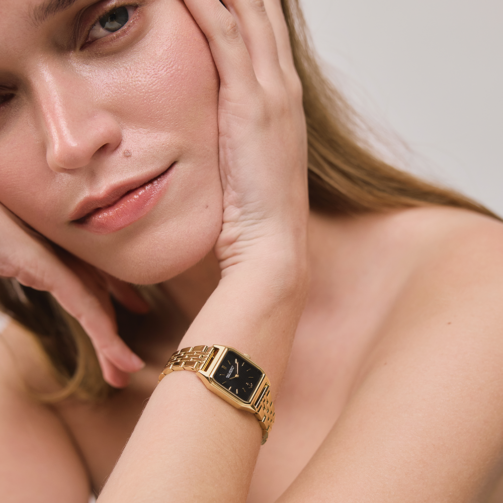 Montre Petit Soleil Or Noir