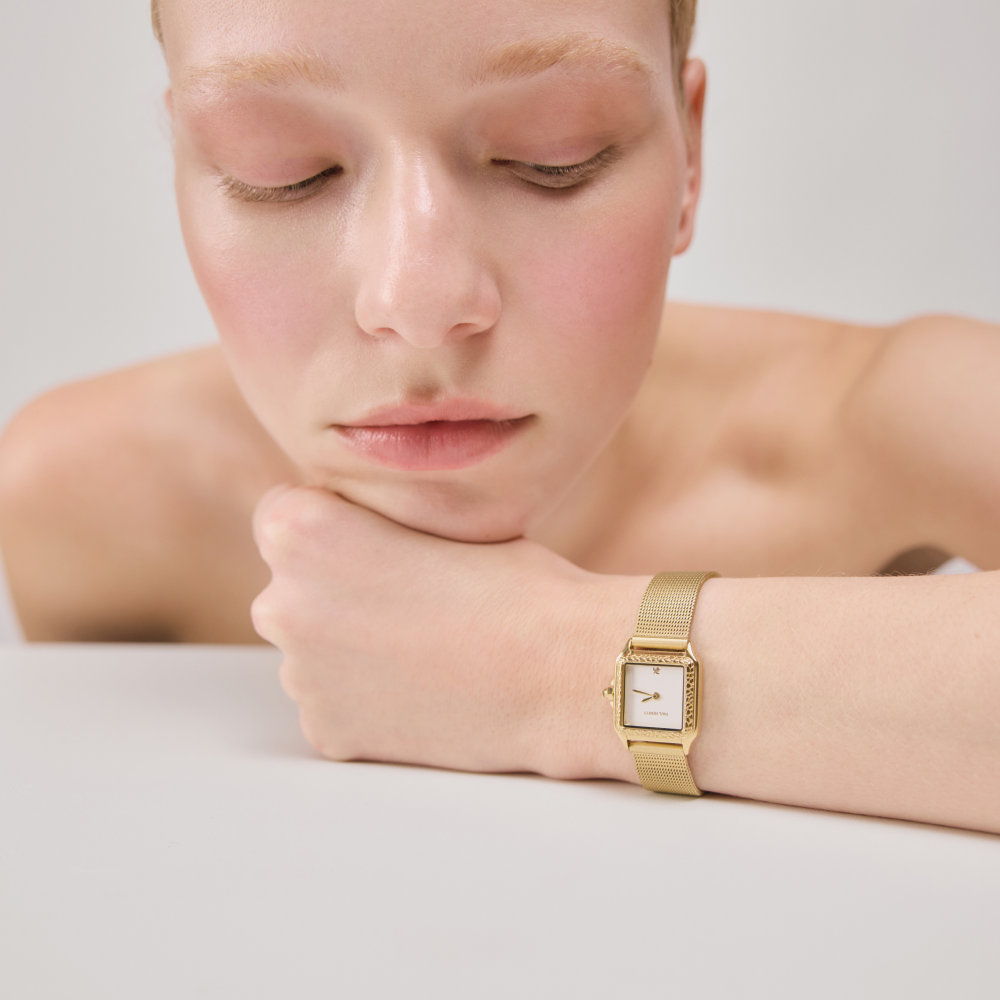 Petite Tortue white & gold