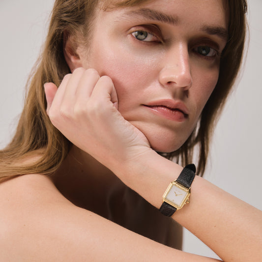 Petite Tortue white & gold