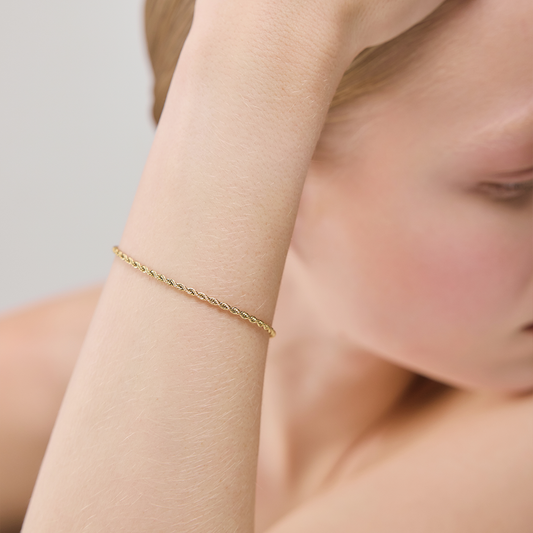 Bracelet Chaîne Corde Or