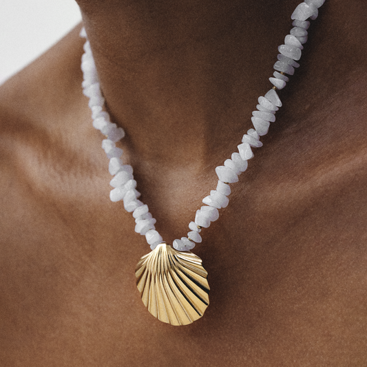 Scallop Big Halskette Gold