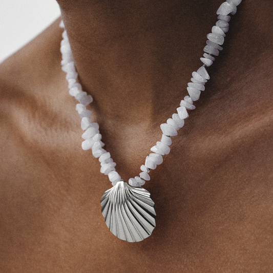 Scallop Big Halskette Silber