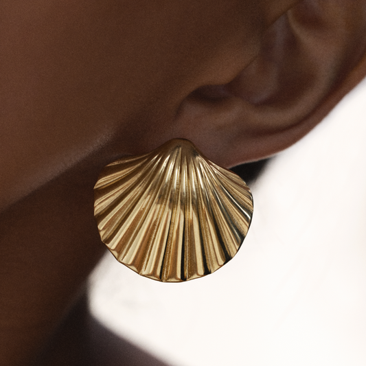 Scallop Big Ohrring Gold