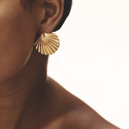 Scallop Big Ohrring Gold