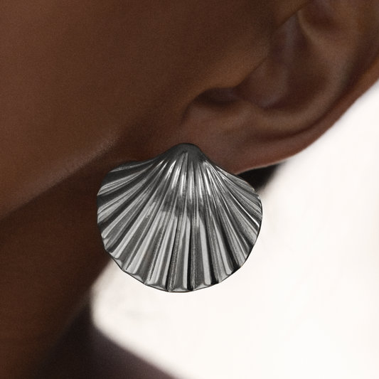 Scallop Big Ohrring Silber