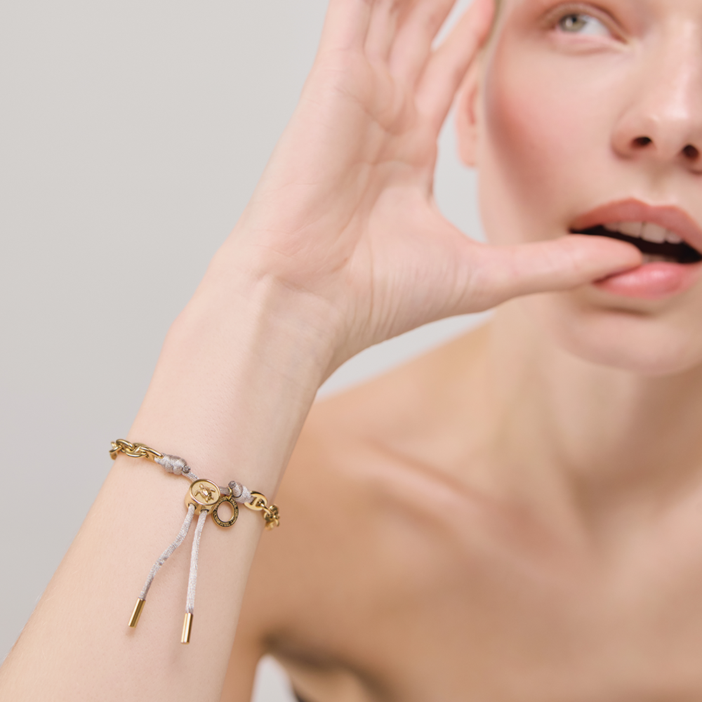 Turtle Anchor Chain Armband Gold Sand