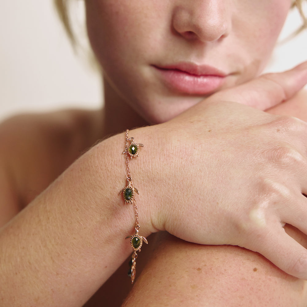 Turtle Armkette Roségold
