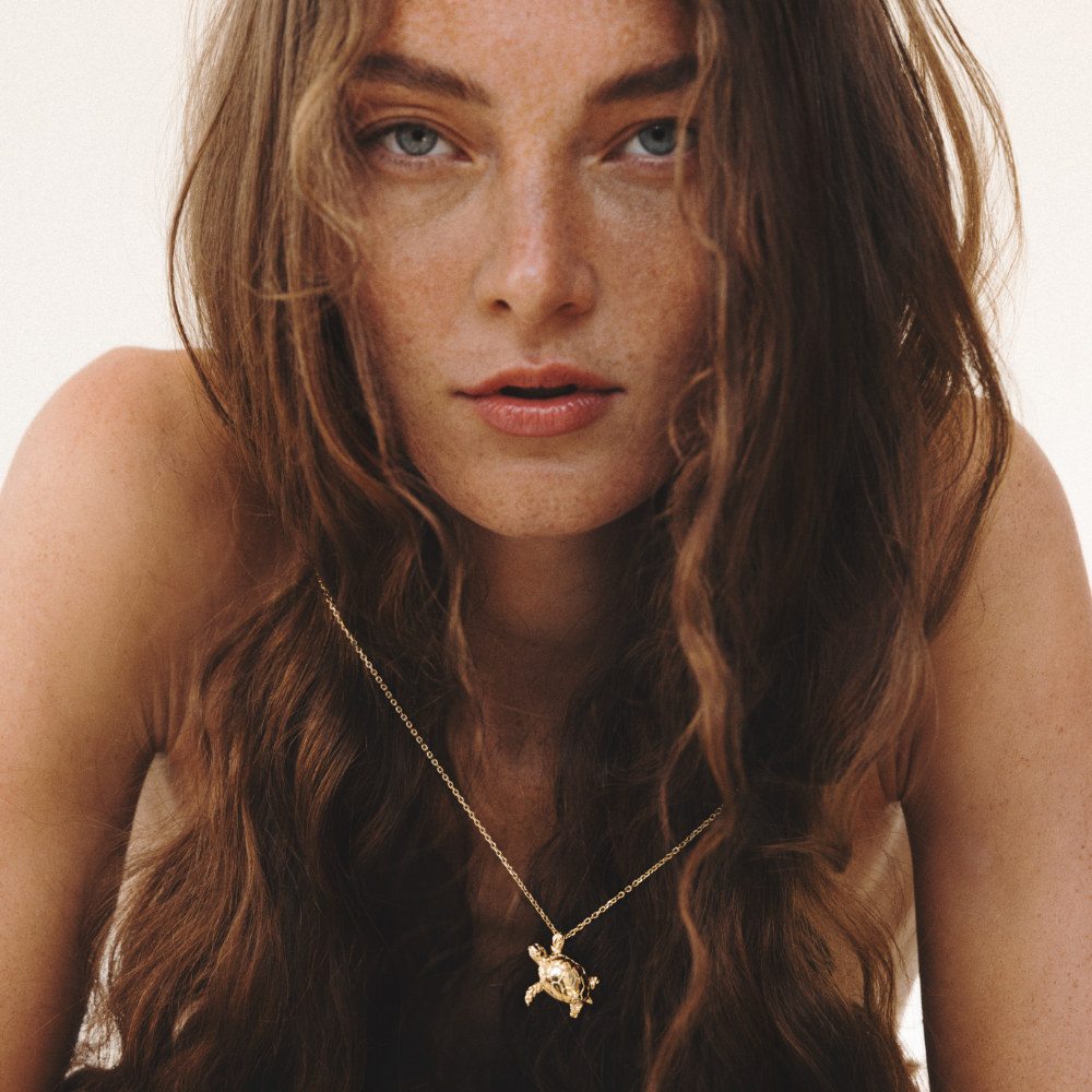 Turtle Big Halskette Gold