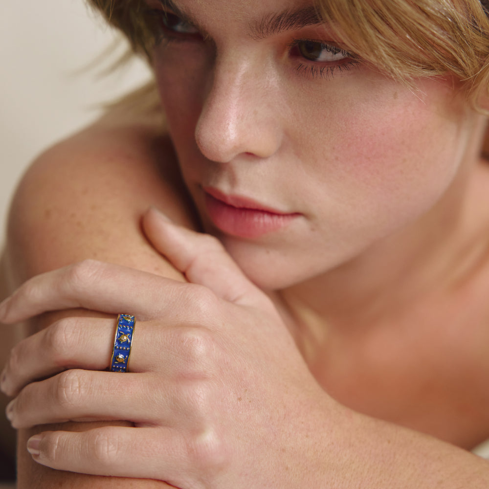 Turtle Enamel Ring Gold