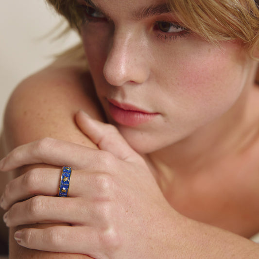 Turtle Enamel Ring Gold