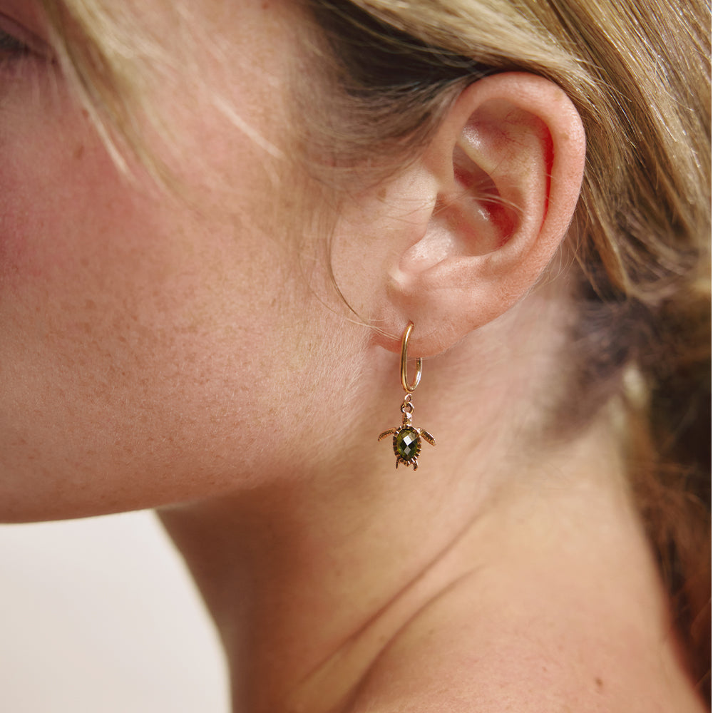 Turtle Hoops Ohrring Roségold