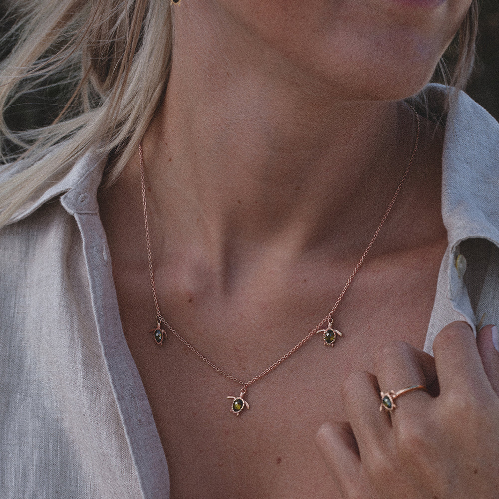 Turtle Halskette Roségold