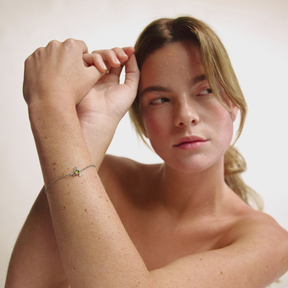 Turtle Mono Armkette Silber